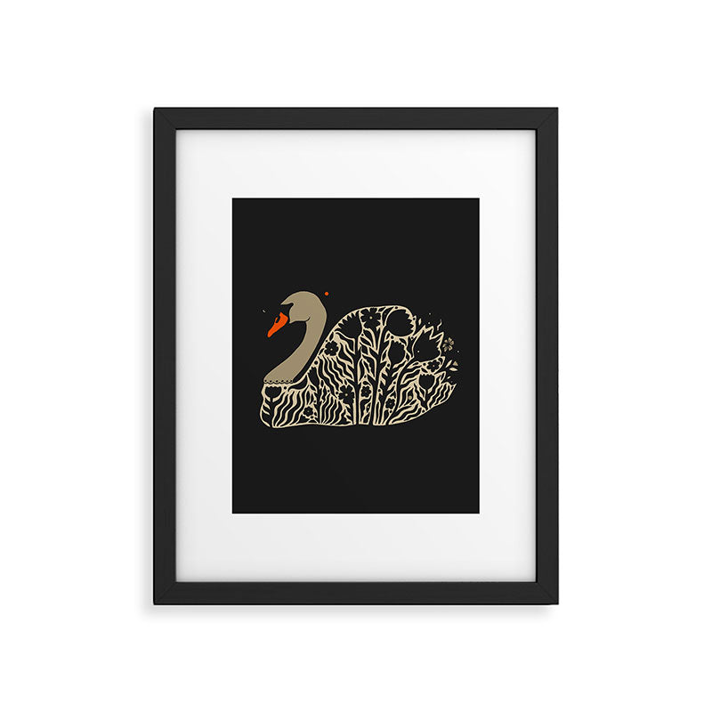 Swan Framed Art Print Gallery Image 5