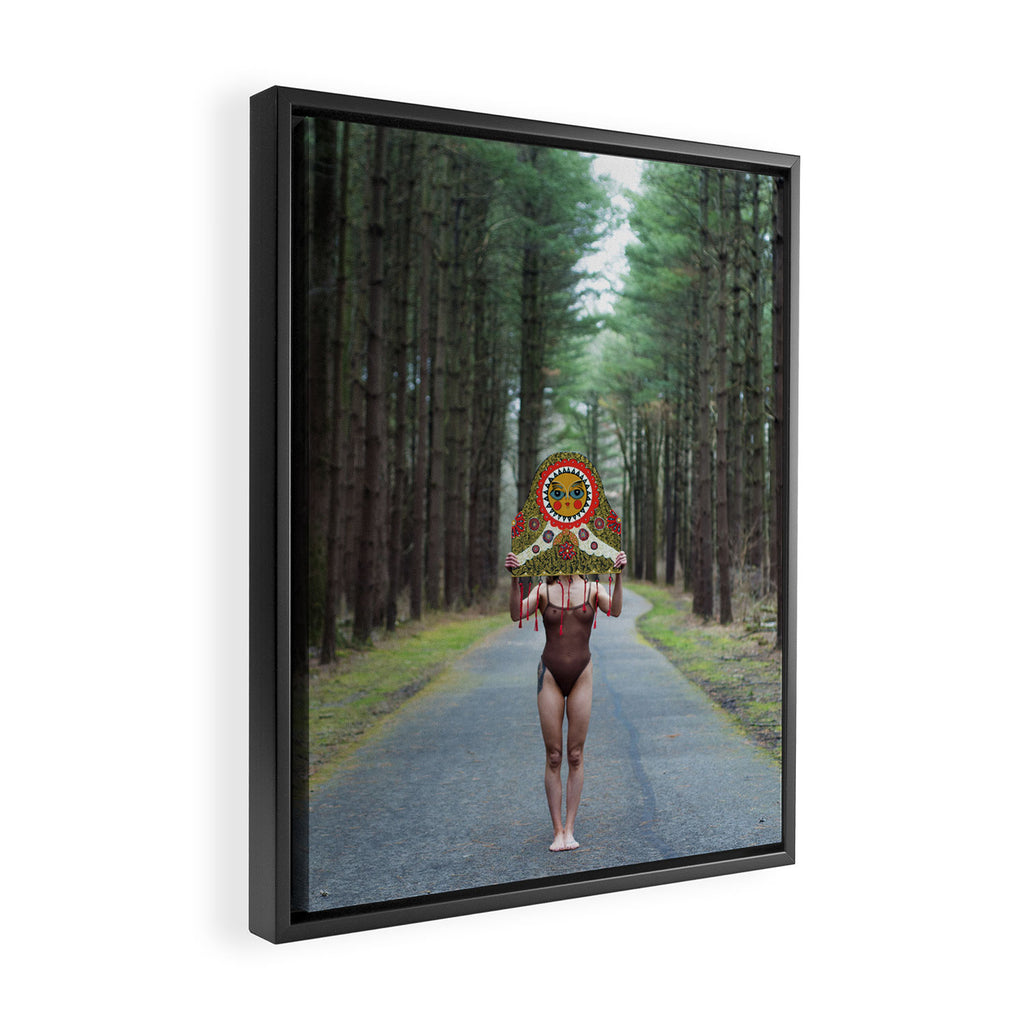 "The Veil" Mask II Framed Canvas Print Gallery Image 2