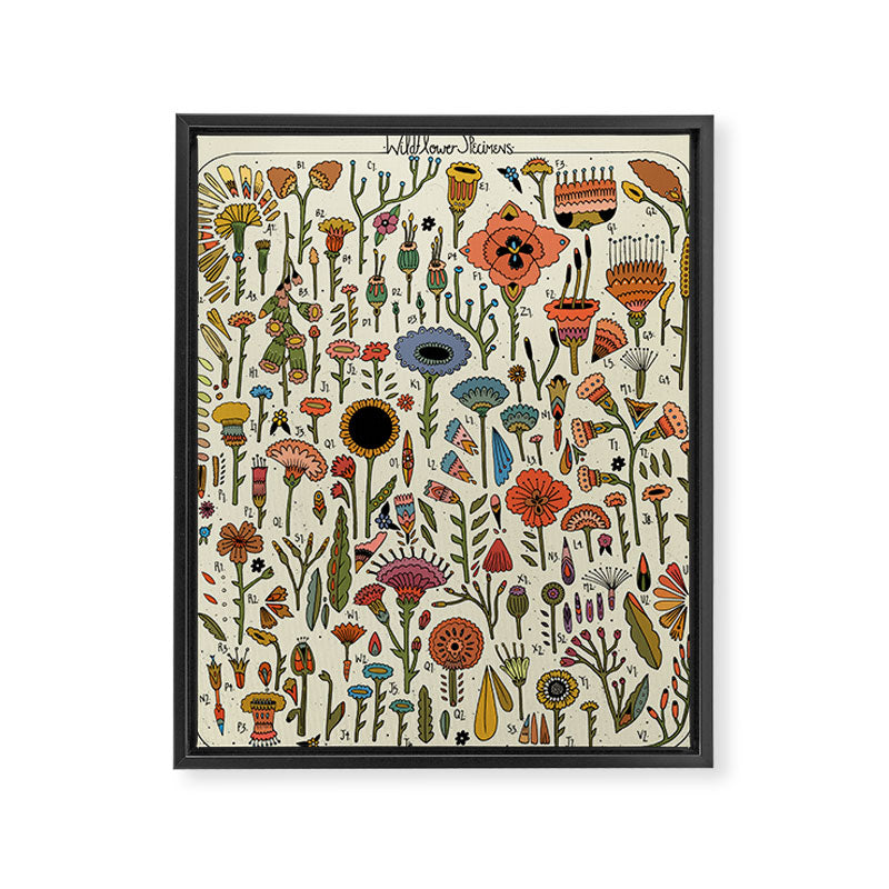 Wildflower Chart Framed Canvas Print Gallery Image 8