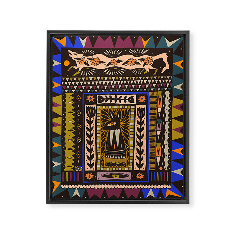 Wolf and The Rabbit Framed Canvas Print Gallery Image 6