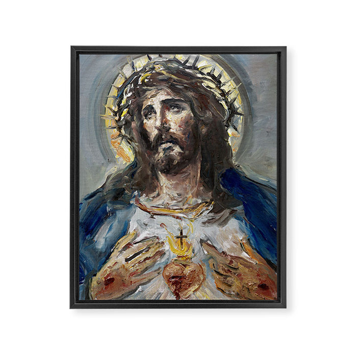 Most Holy Heart Crowned with Thorns Framed Canvas Print Gallery Image 1