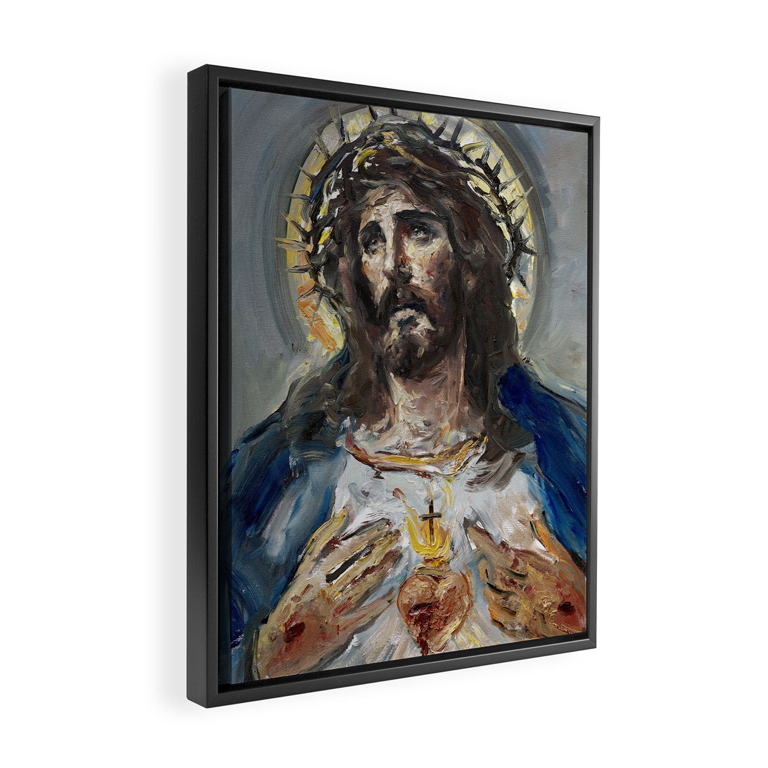 Most Holy Heart Crowned with Thorns Framed Canvas Print Gallery Image 2