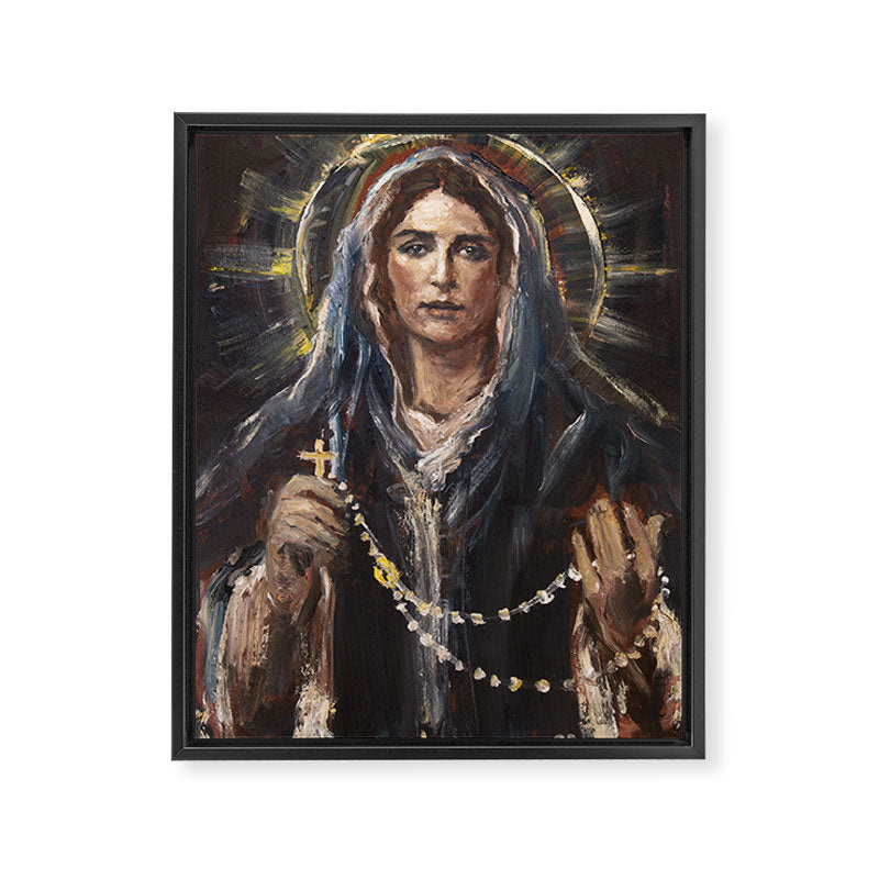 Mother of the Holy Rosary Framed Canvas Print Gallery Image 6