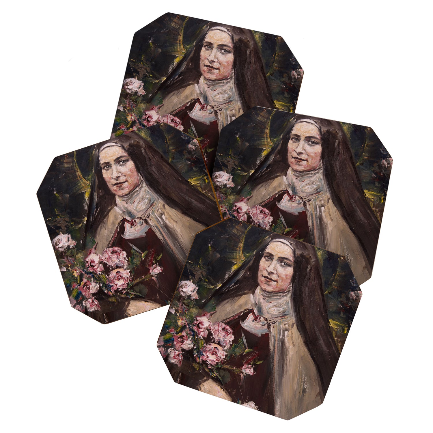 Roses de la Passion. St. Théresè of Lisieux Coaster Gallery Image 1