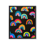 Abstract Rainbow Arcs â Charcoal Framed Canvas Print Gallery Image 8