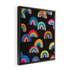 Abstract Rainbow Arcs â Charcoal Framed Canvas Print Gallery Image 2