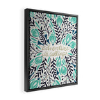 Adventure is Calling - Navy & Mint Palette Framed Canvas Print Gallery Image 2