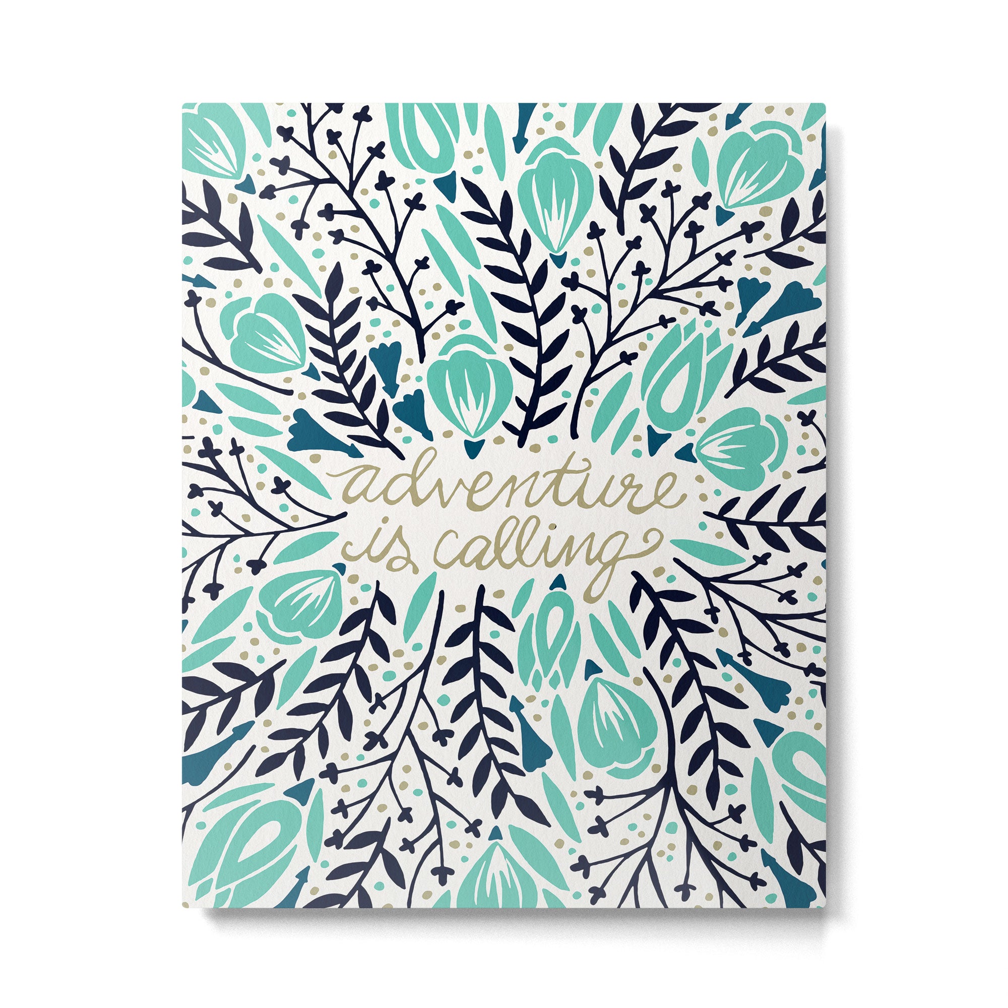 Adventure is Calling - Navy & Mint Palette Metal Print Gallery Image 6