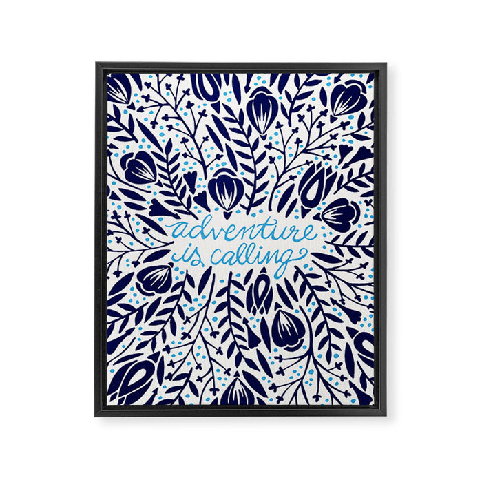 Adventure is Calling - Porcelain Palette Framed Canvas Print Gallery Image 1