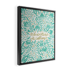 Adventure is Calling - Turquoise & Gold Palette Framed Canvas Print Gallery Image 2