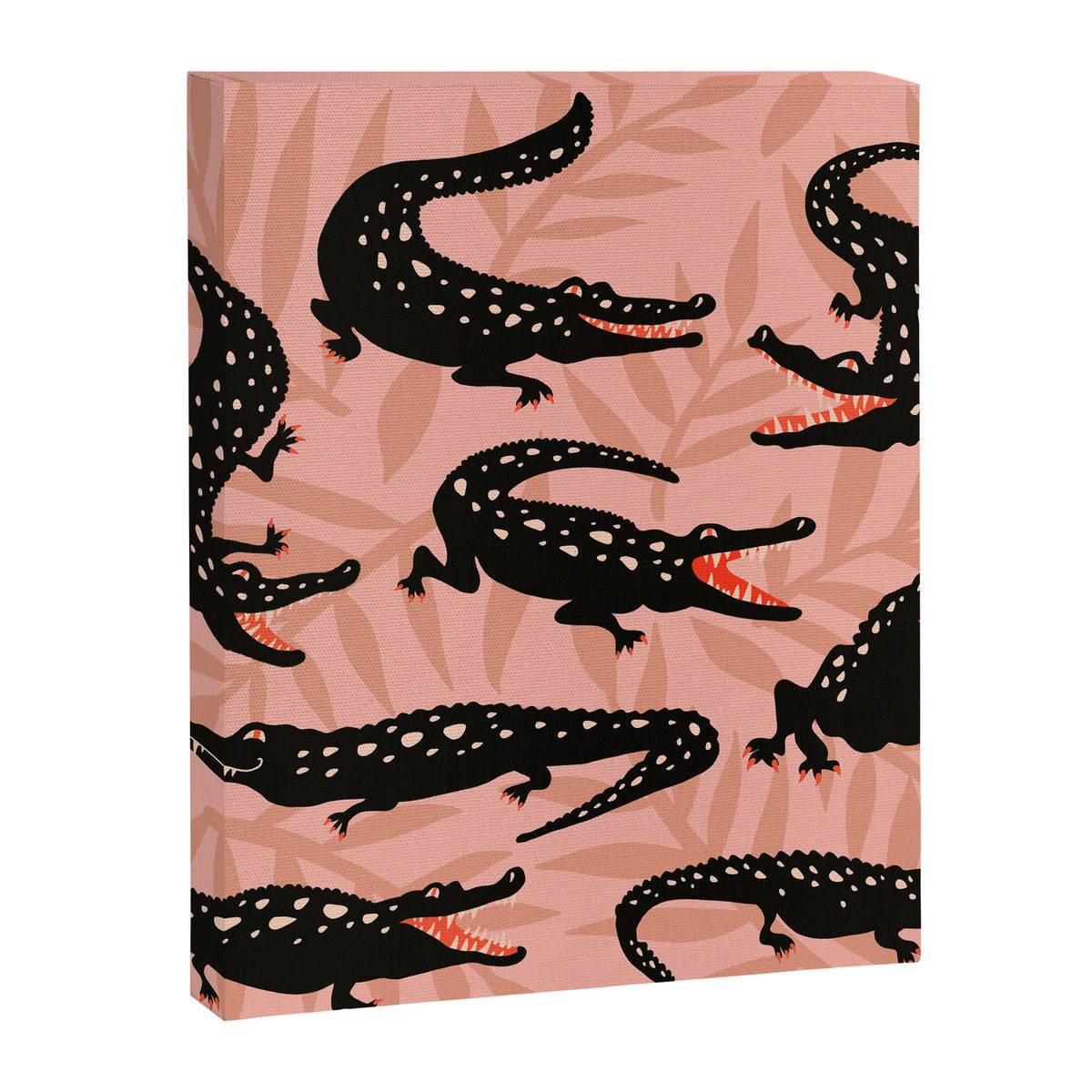 Alligator Collection - Black & Peach Canvas Print Gallery Image 8