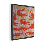 Alligator Collection â Coral & Pink Framed Canvas Print Gallery Image 2