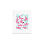 Alligator Collection - Pink & Turquoise Palette Art Print Gallery Image 1