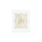 All-Seeing Eye Mandala - Gold Palette Art Print Gallery Image 1