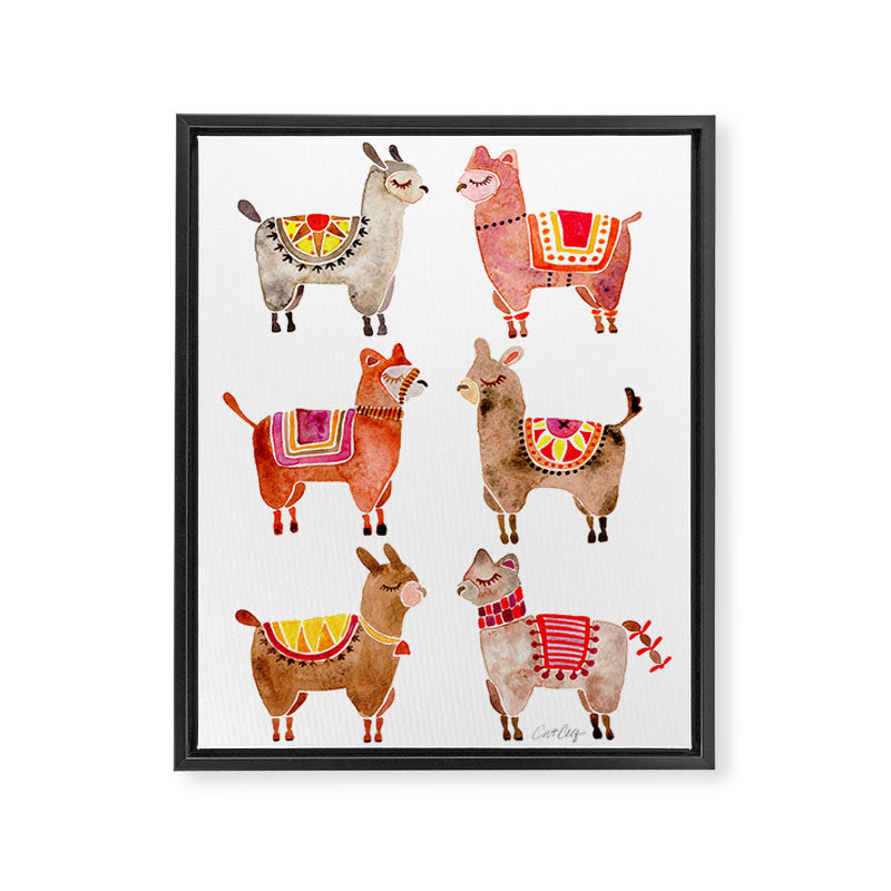 Alpacas Framed Canvas Print Gallery Image 8