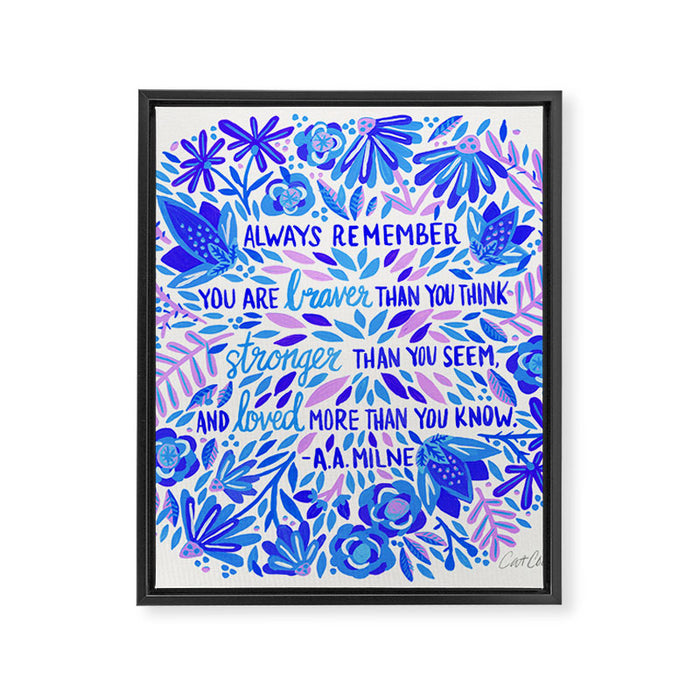 Always Remember - Indigo Palette Framed Canvas Print Gallery Image 1