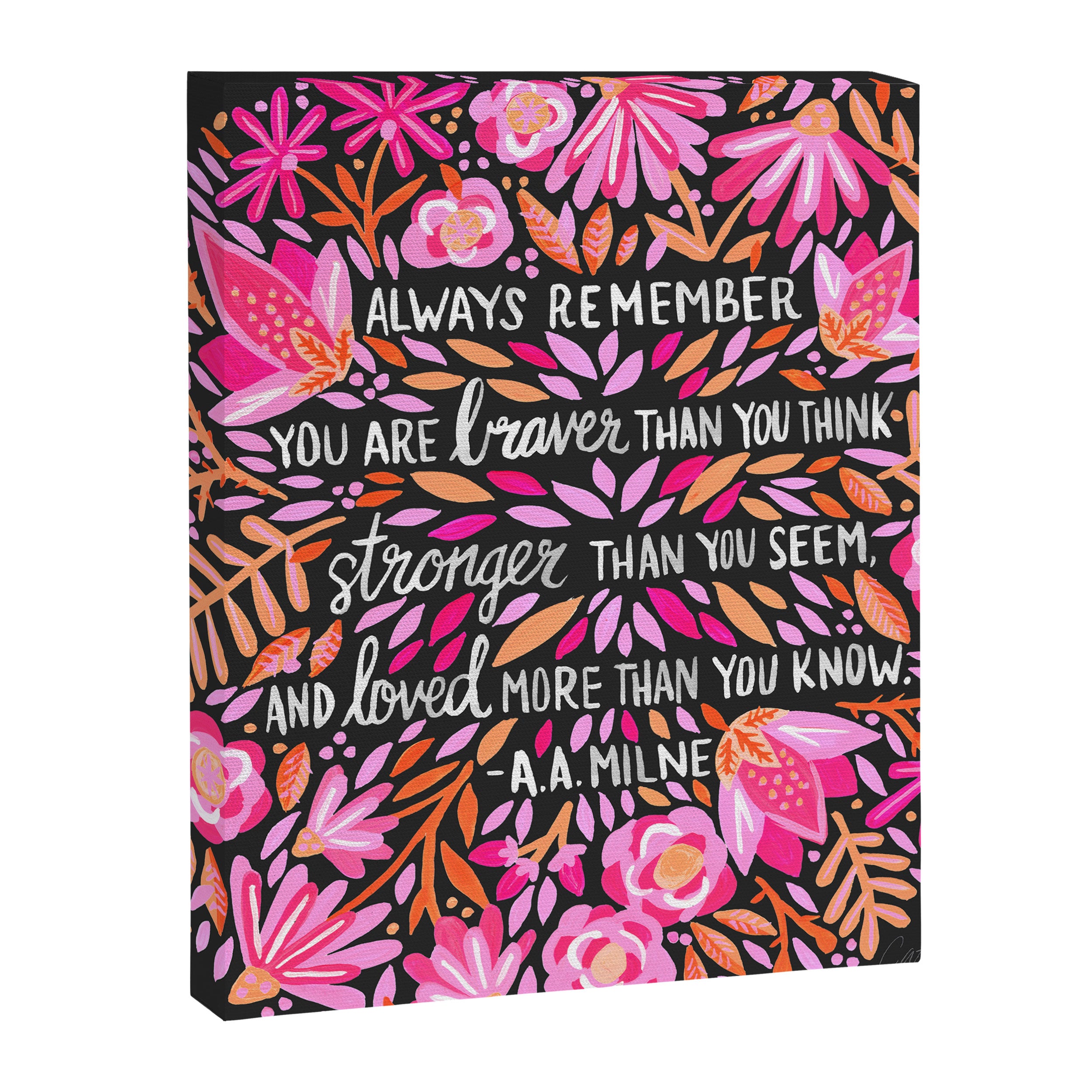 Always Remember - Pink & Charcoal Palette Canvas Print Gallery Image 8