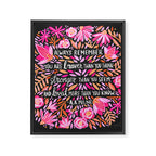 Always Remember - Pink & Charcoal Palette Framed Canvas Print Gallery Image 8