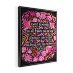 Always Remember - Pink & Charcoal Palette Framed Canvas Print Gallery Image 2