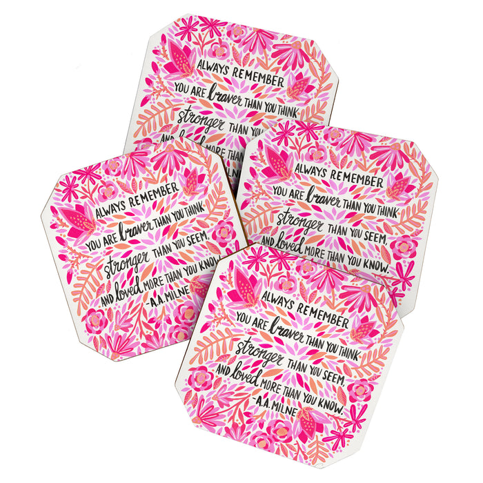Always Remember - Pink OmbrÃ© Palette Coaster Gallery Image 1