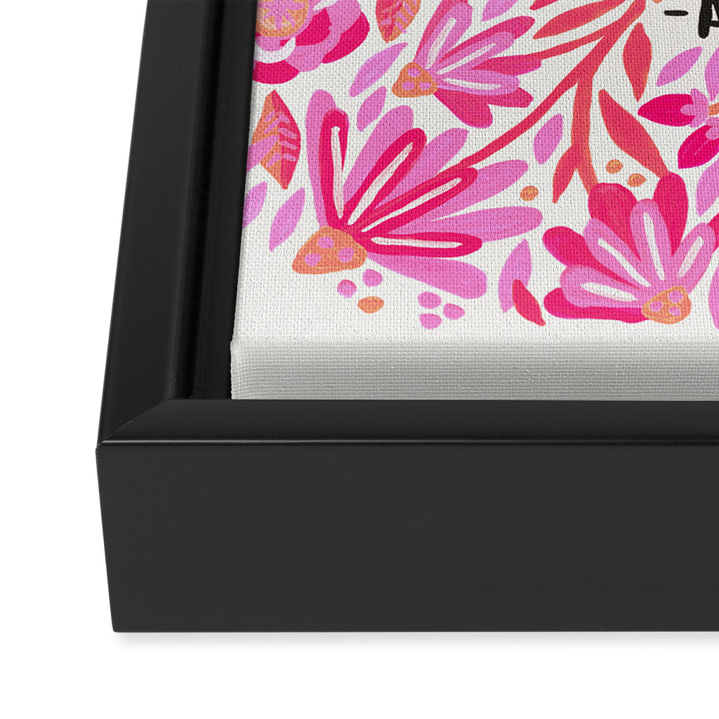 Always Remember - Pink OmbrÃ© Palette Framed Canvas Print Gallery Image 3