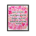 Always Remember - Pink OmbrÃ© Palette Framed Canvas Print Gallery Image 8