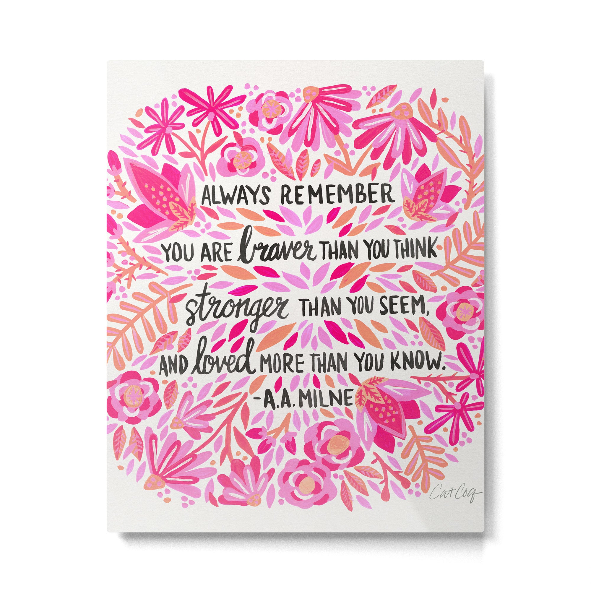 Always Remember - Pink OmbrÃ© Palette Metal Print Gallery Image 6