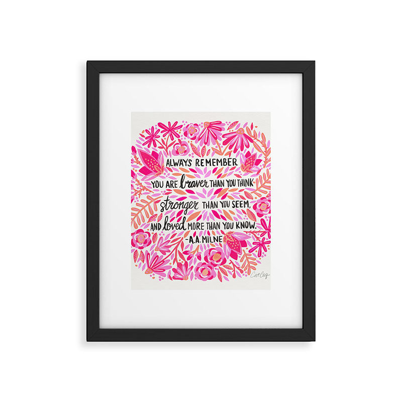 Always Remember - Pink OmbrÃ© Palette Framed Art Print Gallery Image 6