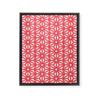Asanoha Pattern - Coral Framed Canvas Print Gallery Image 6