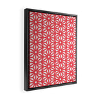 Asanoha Pattern - Coral Framed Canvas Print Gallery Image 2