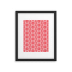 Asanoha Pattern - Coral Framed Art Print Gallery Image 5