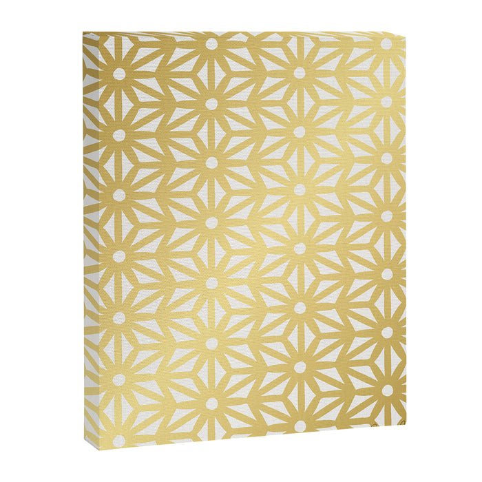Asanoha Pattern - Gold Canvas Print Gallery Image 1