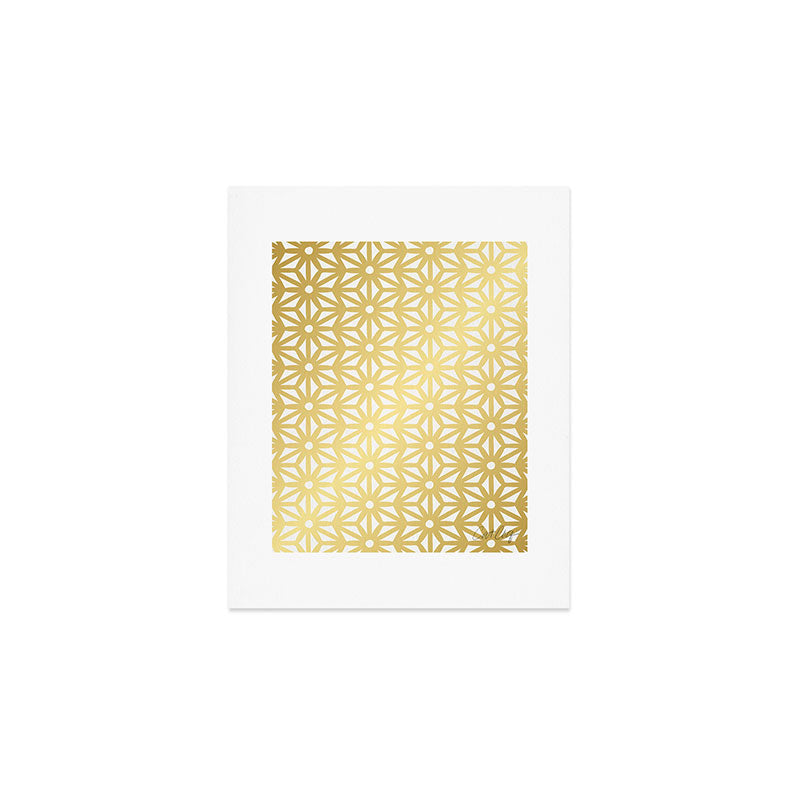 Asanoha Pattern - Gold Art Print Gallery Image 1