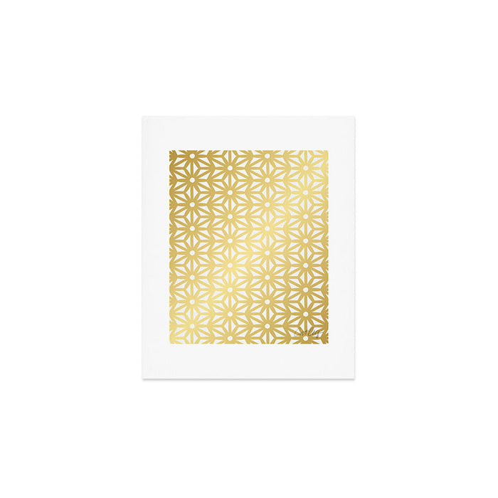 Asanoha Pattern - Gold Art Print Gallery Image 1