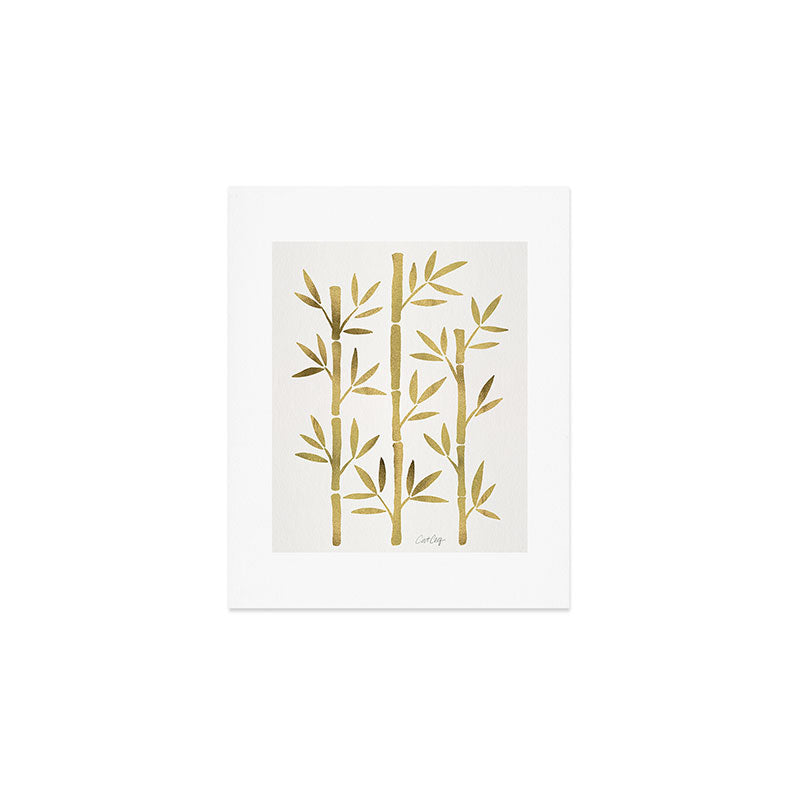 Bamboo Stems - Gold Palette Art Print Gallery Image 1