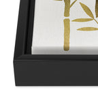 Bamboo Stems - Gold Palette Framed Canvas Print Gallery Image 3