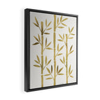 Bamboo Stems - Gold Palette Framed Canvas Print Gallery Image 2