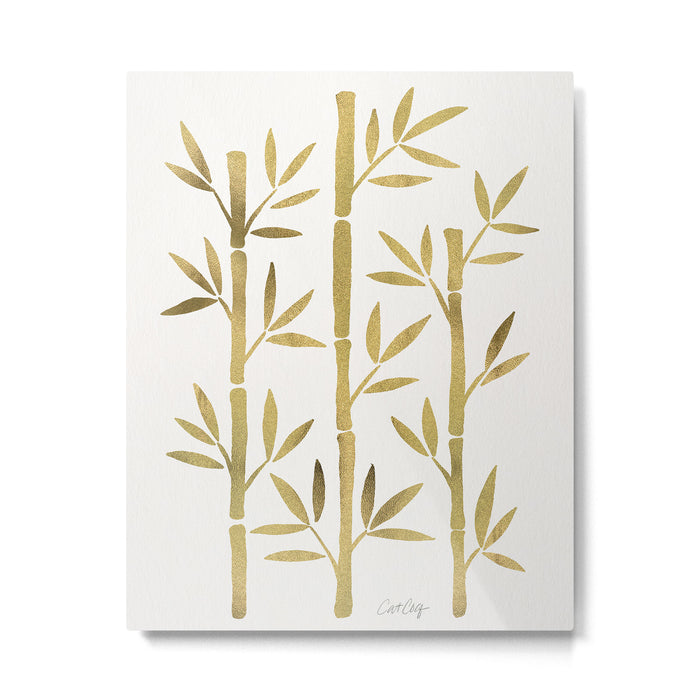 Bamboo Stems - Gold Palette Metal Print Gallery Image 1