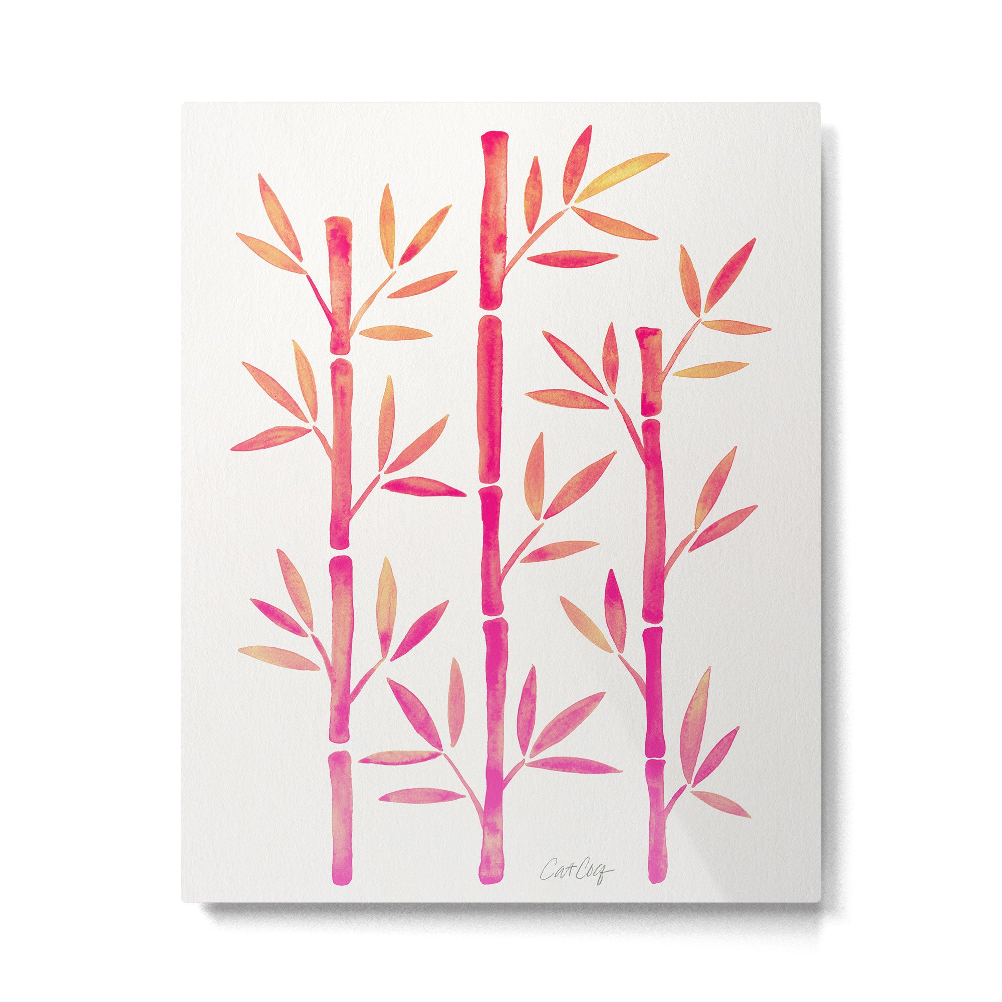 Bamboo Stems - Pink Palette Metal Print Gallery Image 4