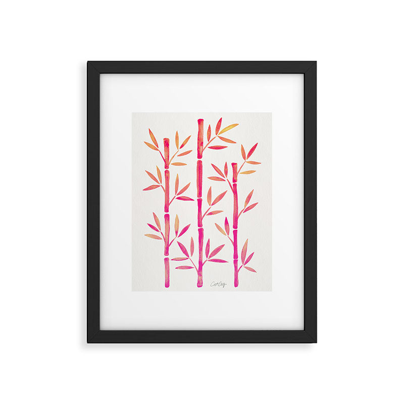 Bamboo Stems - Pink Palette Framed Art Print Gallery Image 5
