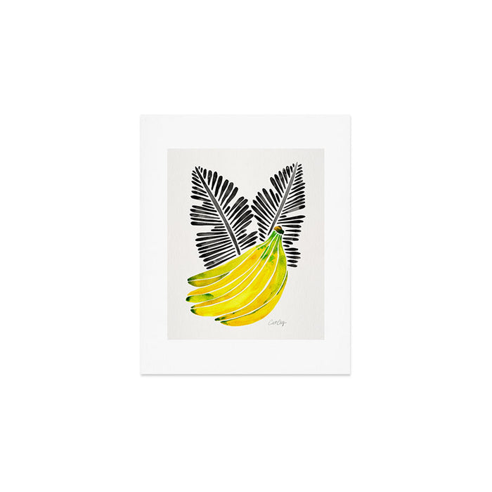 Banana Bunch - Yellow & Black Palette Art Print Gallery Image 1