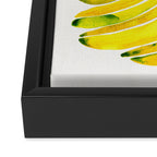 Banana Bunch - Yellow & Black Palette Framed Canvas Print Gallery Image 3
