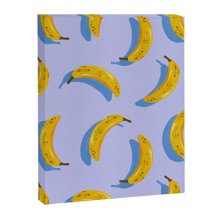 Banana Pattern - Blue Palette Canvas Print Gallery Image 1