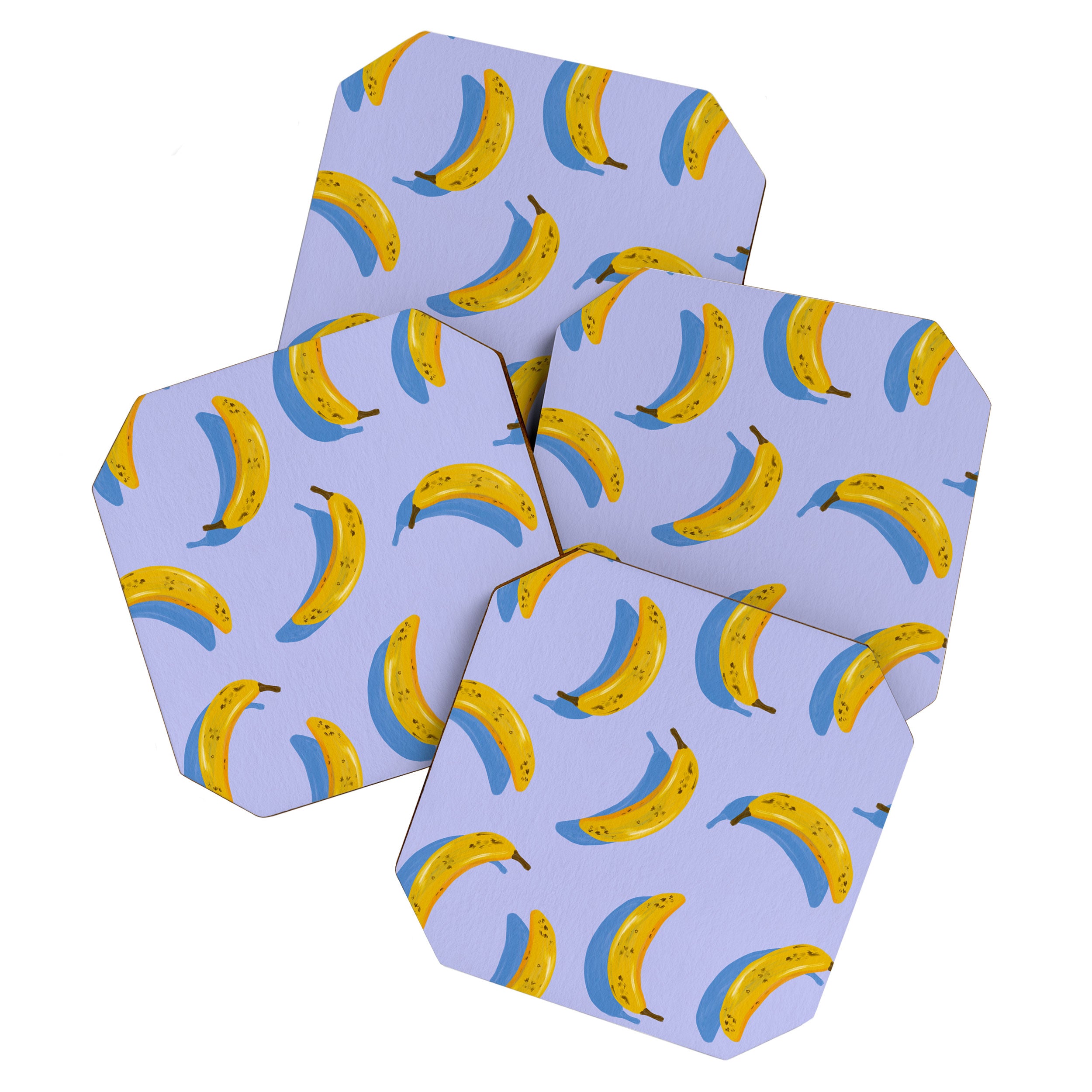 Banana Pattern - Blue Palette Coaster Gallery Image 1