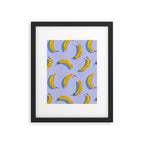 Banana Pattern - Blue Palette Framed Art Print Gallery Image 5