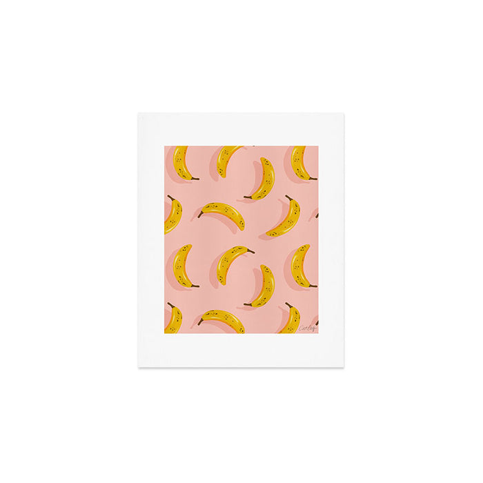 Banana Pattern - Blush Art Print Gallery Image 1