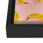 Banana Pattern - Blush Framed Canvas Print Gallery Image 3