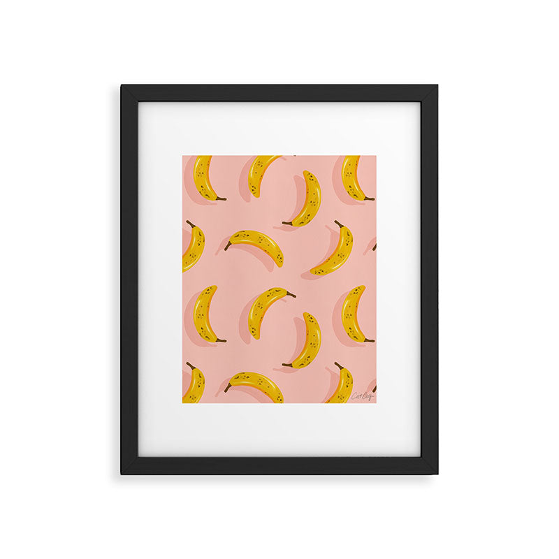 Banana Pattern - Blush Framed Art Print Gallery Image 5