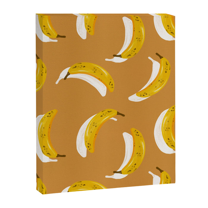 Banana Pattern - Ochre Canvas Print Gallery Image 1