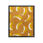 Banana Pattern - Ochre Framed Canvas Print Gallery Image 8
